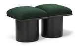 Pavilion Green Boucle Fabric Bench 466Green-2B Meridian Furniture