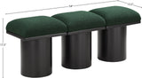 Pavilion Green Boucle Fabric Bench 466Green-3A Meridian Furniture