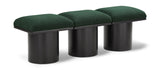 Pavilion Green Boucle Fabric Bench 466Green-3A Meridian Furniture