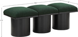 Pavilion Green Boucle Fabric Bench 466Green-3B Meridian Furniture