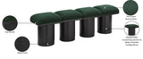 Pavilion Green Boucle Fabric Bench 466Green-4A Meridian Furniture