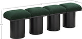 Pavilion Green Boucle Fabric Bench 466Green-4A Meridian Furniture