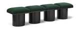 Pavilion Green Boucle Fabric Bench 466Green-4A Meridian Furniture