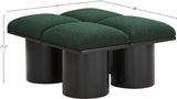 Pavilion Green Boucle Fabric Bench 466Green-4D Meridian Furniture