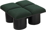 Pavilion Green Boucle Fabric Bench 466Green-4D Meridian Furniture