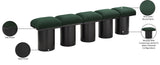 Pavilion Green Boucle Fabric Bench 466Green-5A Meridian Furniture