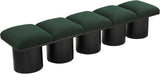 Pavilion Green Boucle Fabric Bench 466Green-5A Meridian Furniture