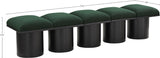 Pavilion Green Boucle Fabric Bench 466Green-5B Meridian Furniture