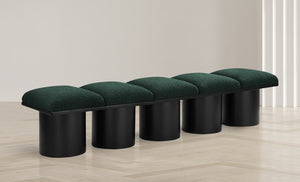 Pavilion Green Boucle Fabric Bench 466Green-5B Meridian Furniture