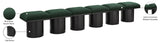 Pavilion Green Boucle Fabric Bench 466Green-6A Meridian Furniture