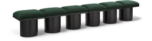 Pavilion Green Boucle Fabric Bench 466Green-6A Meridian Furniture