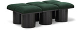 Pavilion Green Boucle Fabric Bench 466Green-6C Meridian Furniture