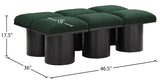 Pavilion Green Boucle Fabric Bench 466Green-6D Meridian Furniture