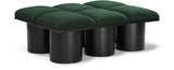 Pavilion Green Boucle Fabric Bench 466Green-6D Meridian Furniture