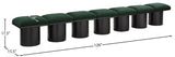 Pavilion Green Boucle Fabric Bench 466Green-7A Meridian Furniture