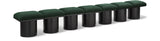 Pavilion Green Boucle Fabric Bench 466Green-7A Meridian Furniture