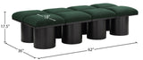 Pavilion Green Boucle Fabric Bench 466Green-8C Meridian Furniture