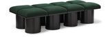 Pavilion Green Boucle Fabric Bench 466Green-8C Meridian Furniture