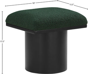 Pavilion Green Boucle Fabric Bench/Stool 466Green-C Meridian Furniture