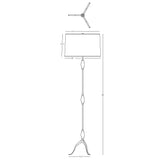 Robert Abbey Grace Floor Lamp MODERN BRASS FINISH Oyster Linen Shade