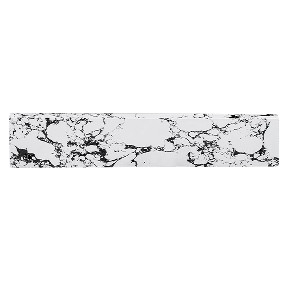 English Elm 22-inch Panda White Side Splash for Vanity Tops — Engineered Sintered Stone, Durable, Easy-Clean W509P362114
