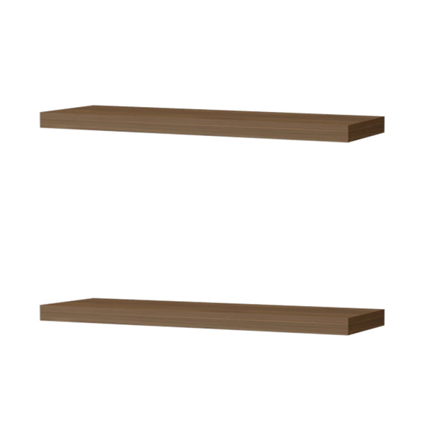 English Elm Mahogany Recessed Floating Shelf 31.5" Wide Set for Books & Decor, Minimalist Warm Gales Finish Elegance B062P252135