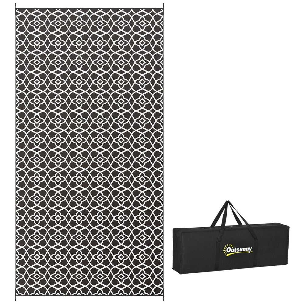 English Elm Outsunny Reversible Polypropylene Outdoor Rug Geometric Waterproof Mat for Camping Decks W2225P174552