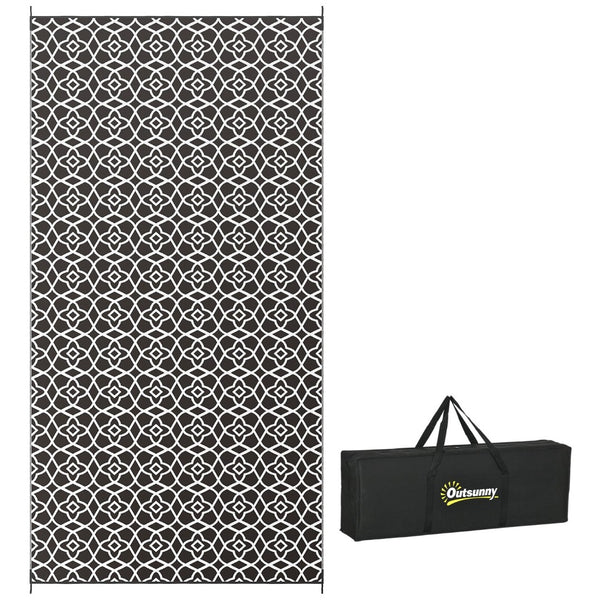 English Elm Outsunny Reversible Polypropylene Outdoor Rug Geometric Waterproof Mat for Camping Decks W2225P174552