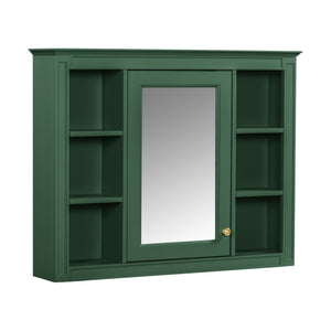English Elm 36'' Modern Bathroom Vanity With Mirror Cabinet, Soft-Close Doors & Spacious Drawers For Storage SW000134AAF-1