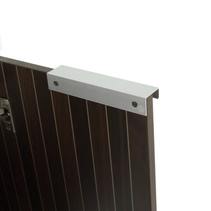 English Elm 24 Inch Silver-Brown Stripe Wall-Mounted Vanity with Resin Sink, Soft-Close Doors & Ample Storage W999P204936