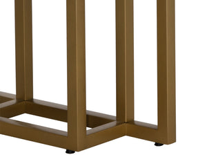 Sunpan Baldessara 94.5" Rustic Bronze Dining Table with Stylish Oak Veneer Top for Modern Elegance