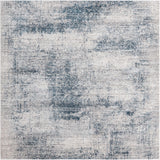 Unique Loom Finsbury Sarah Machine Made Abstract Rug Blue, Ivory/Gray/Light Blue 7' 10" x 7' 10"