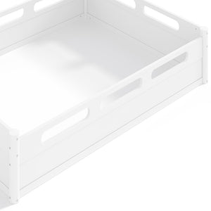English Elm Queen Low Profile Floor Bed Pine Wood Frame Japandi Minimalist Bedroom Design White W1580P438794
