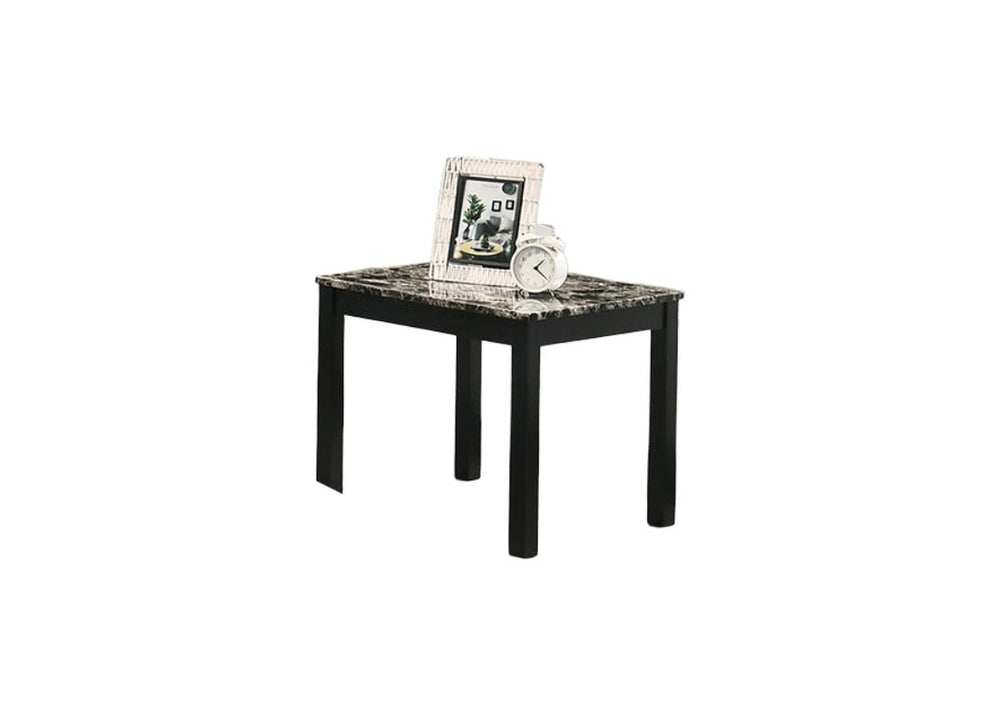 English Elm Contemporary 3-Piece Table Set With Faux Marble Top & Sturdy Wooden Legs - Modern Living Room Style B2741P391796