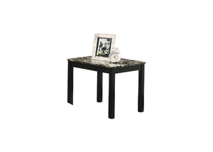 English Elm Contemporary 3-Piece Table Set With Faux Marble Top & Sturdy Wooden Legs - Modern Living Room Style B2741P391796