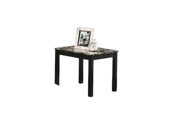 English Elm Contemporary 3-Piece Table Set With Faux Marble Top & Sturdy Wooden Legs - Modern Living Room Style B2741P391796