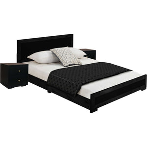Homeroots Black Wood Queen With Yes Bed Frame Black Wood 467600