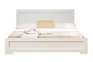 HomeRoots Moma Modern Wooden Platform Bed with Nightstand – Sleek Design, Durable Construction & Storage Solution White Twin 467628