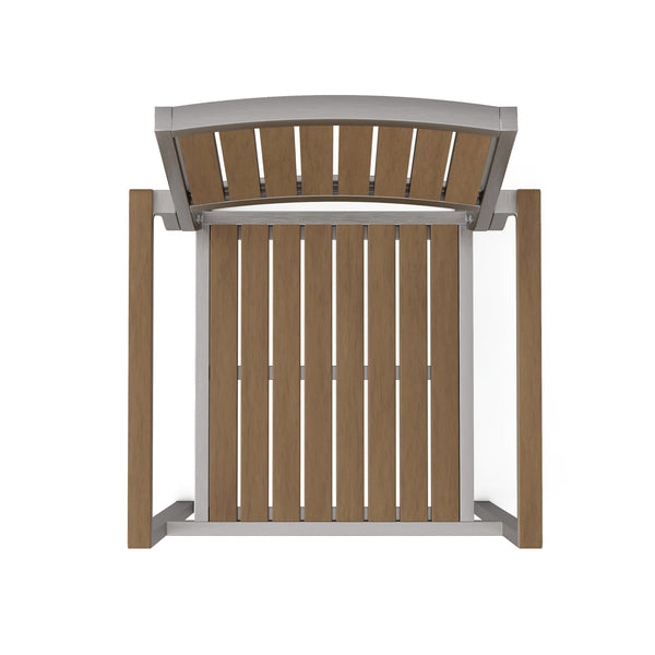 English Elm Christopher Knight Home® - CAPE Coral Aluminum with Wood Dining Chair Set of 2 – Natural Faux Wood Seats, Lightweight Rust-Resistant Frame N778P174801N