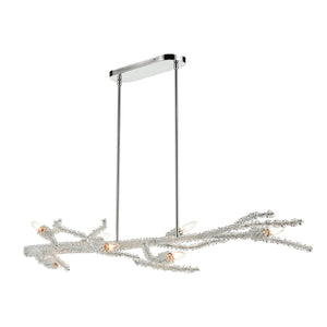 Winter's Spray 53'' Wide 7-Light Linear Chandelier - Polished Chrome 46781/7 Elk Lighting