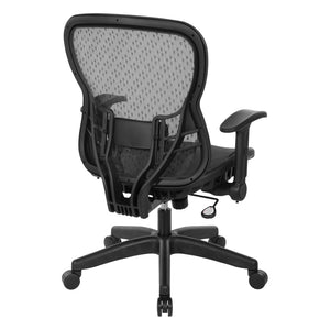 OSP Home Furnishings Deluxe R2 Mesh Ergonomic Office Chair with Lumbar Support and Synchro Tilt Control 529R-R22N1F2