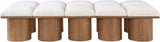Pavilion Cream Boucle Fabric Bench 467Cream-10D Meridian Furniture