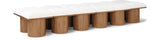 Pavilion Cream Boucle Fabric Bench 467Cream-12C Meridian Furniture