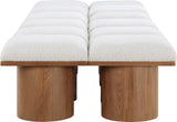 Pavilion Cream Boucle Fabric Bench 467Cream-12C Meridian Furniture