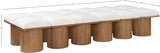 Pavilion Cream Boucle Fabric Bench 467Cream-12D Meridian Furniture