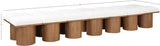 Pavilion Cream Boucle Fabric Bench 467Cream-14C Meridian Furniture