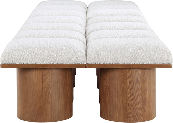 Pavilion Cream Boucle Fabric Bench 467Cream-14C Meridian Furniture