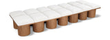 Pavilion Cream Boucle Fabric Bench 467Cream-14D Meridian Furniture