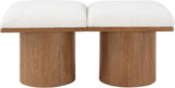 Pavilion Cream Boucle Fabric Bench 467Cream-2A Meridian Furniture