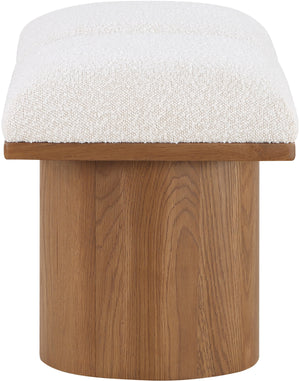Pavilion Cream Boucle Fabric Bench 467Cream-2B Meridian Furniture